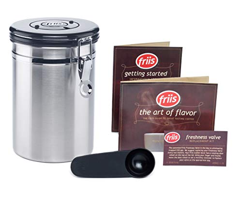 Friis 16oz Stainless Steel Coffee Vault Canister, 16-Ounce