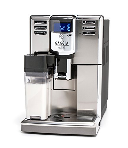Gaggia Anima Prestige Automatic Coffee Machine, Super Automatic Frothing for Latte, Macchiato, Cappuccino and Espresso Drinks with Programmable Options,Silver